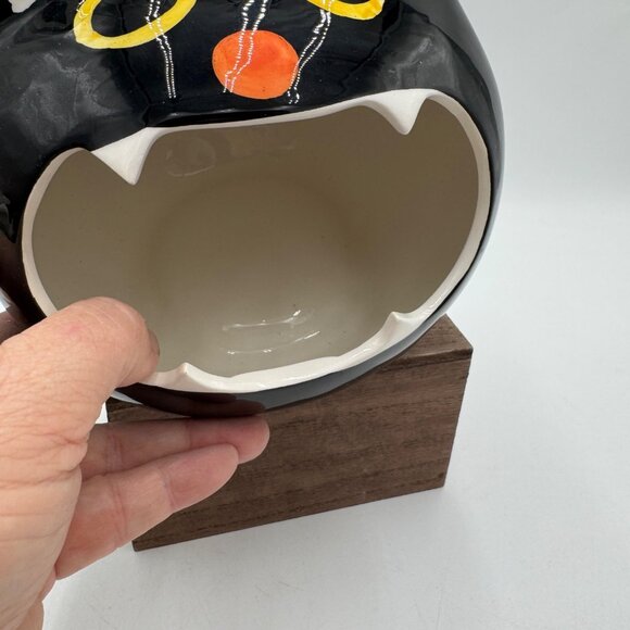 Black cat bowl Halloween birthday cat lover fun trendy adorable cute wide - Picture 3 of 12